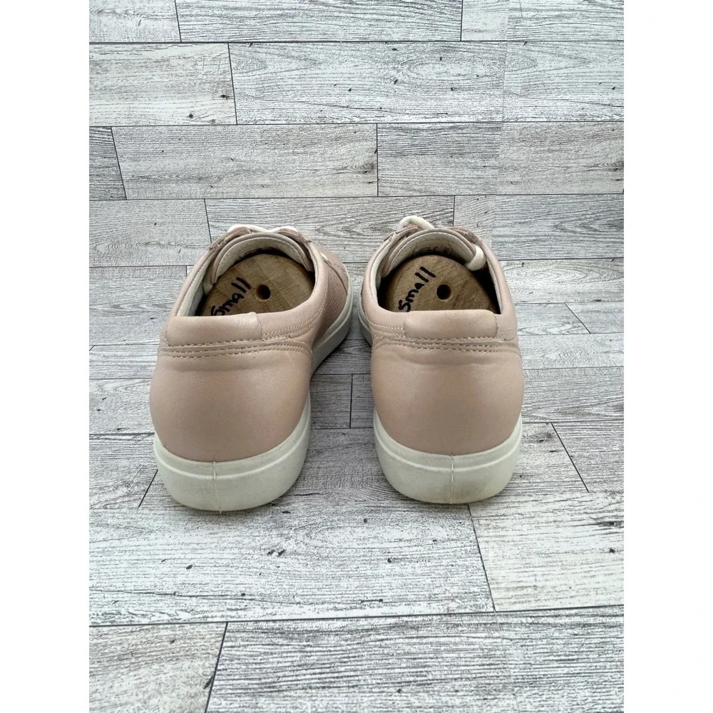 ECCO Soft 7 Perforated Leather‎ Lace Up Sneakers Rose Pink EU 39 US 8